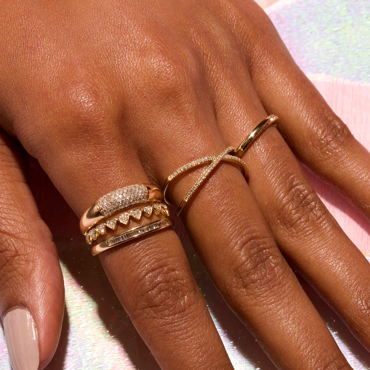 On The Upside Baguette Diamond Band