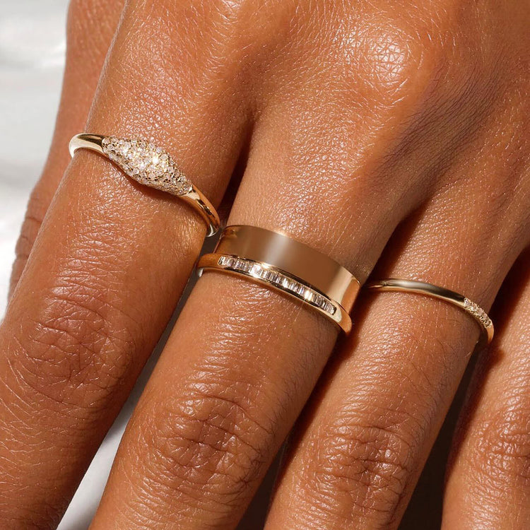 On The Upside Baguette Diamond Band