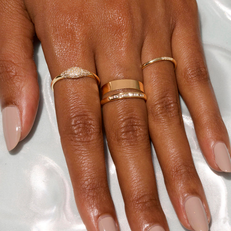 On The Upside Baguette Diamond Band