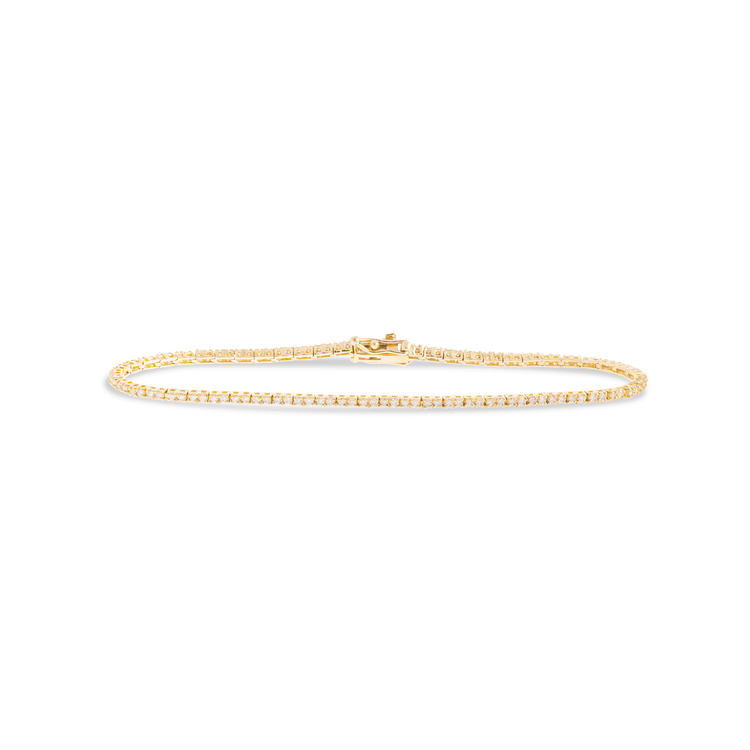 Single line rose gold tennis bracelet 0.25ct -