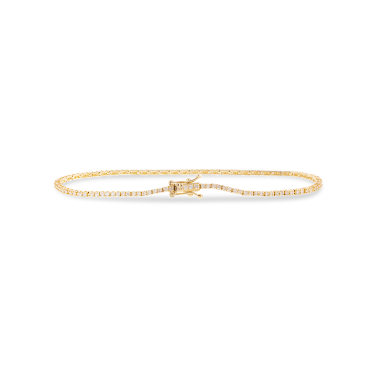 Stone and Strand 10K Yellow Gold Dainty Only The Finest Tennis Bracelet Clasp Image