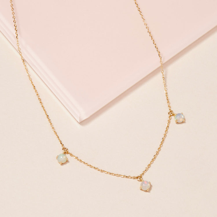 Opalescent Droplet Necklace