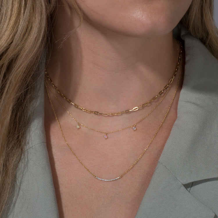 Opalescent Droplet Necklace