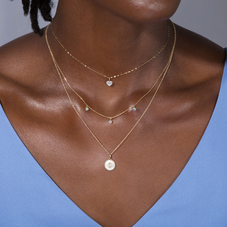 Opalescent Droplet Necklace