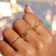 Open Arc Ring With Diamonds