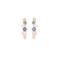 Stone and Strand 10K Yellow Gold Out Of The Blue Diamond and Blue Sapphire Huggies Front Image