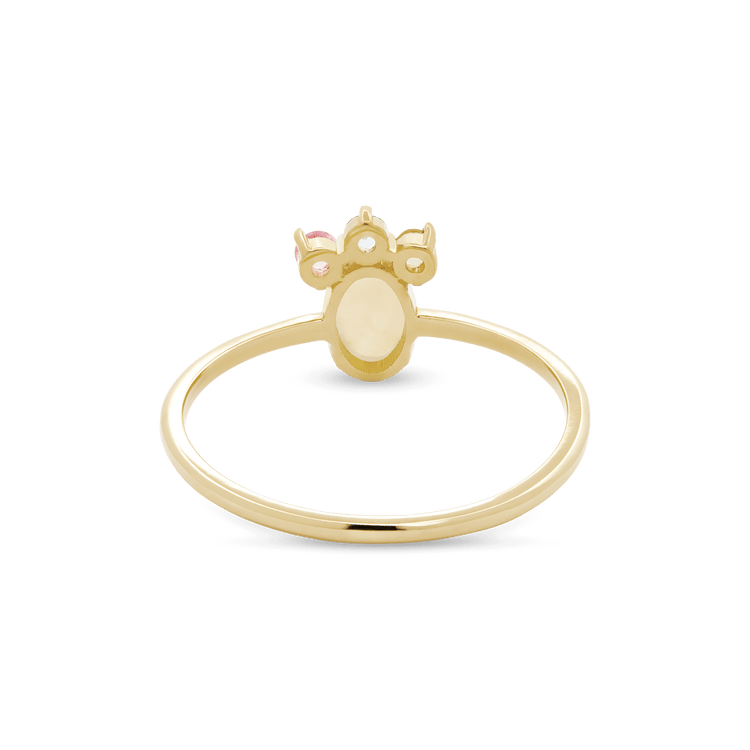 Oval Opal Unicorn Crown Ring
