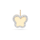 Pave Butterfly Disc Necklace