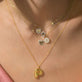 Pave Butterfly Disc Necklace