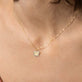 Pave Butterfly Disc Necklace