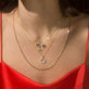 Pave Butterfly Disc Necklace