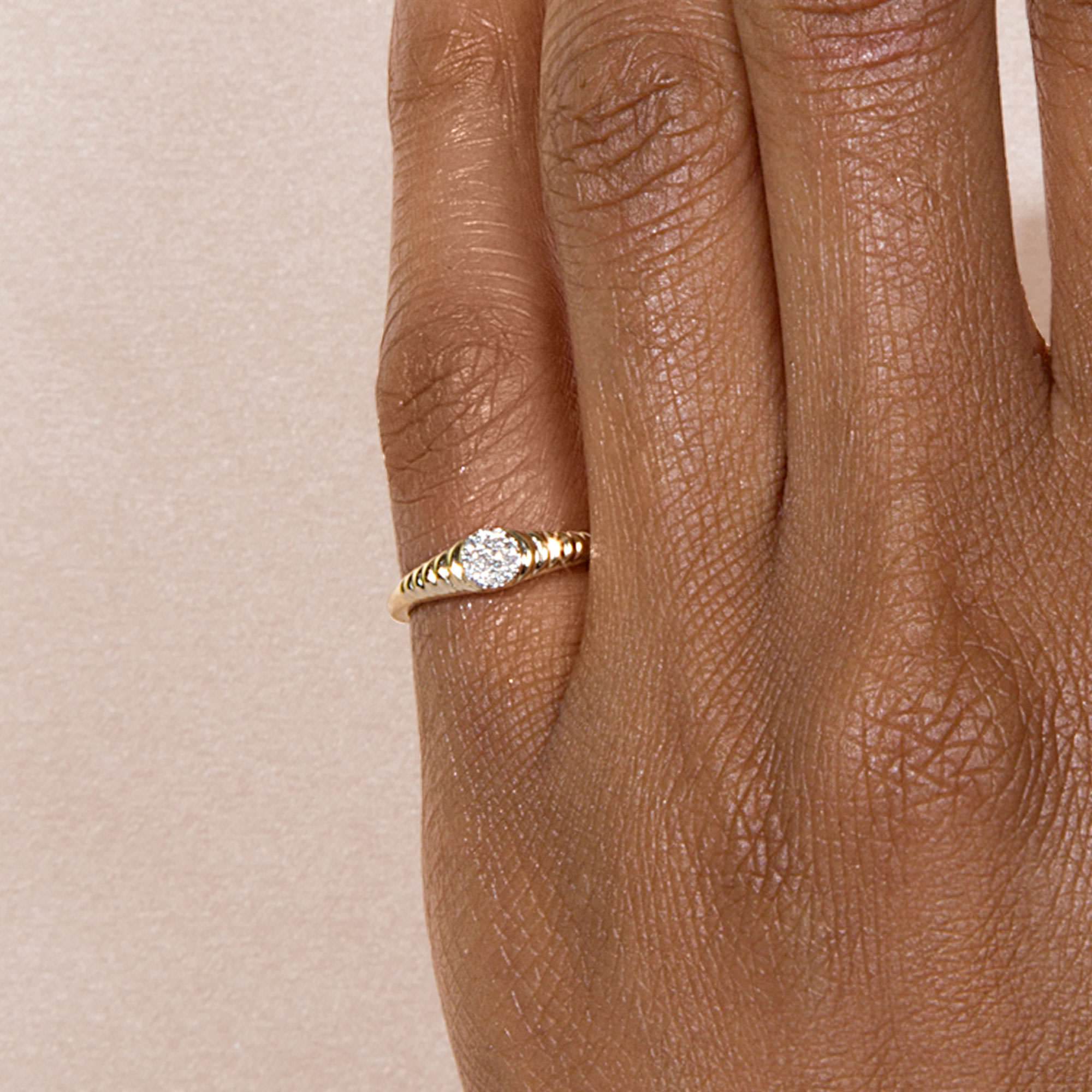 Pave Coin Pinky STONE AND STRAND