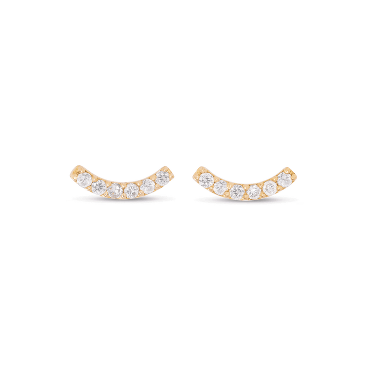 Pave Diamond Curve Studs