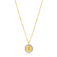 Stone and Strand 10K Yellow Gold Pave Diamond Disc Necklace Front Image