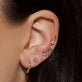Pave Diamond Coin Piercing Earring
