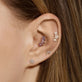 Pave Diamond Coin Piercing Earring
