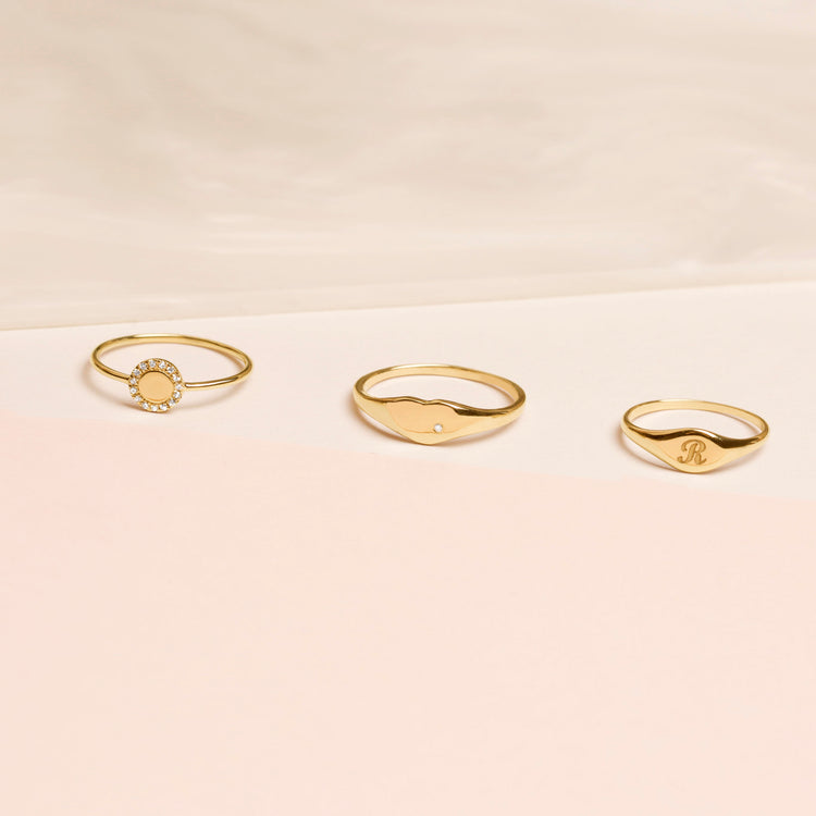 Pave Diamond Disc Ring