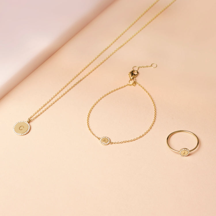 Pave Diamond Disc Ring