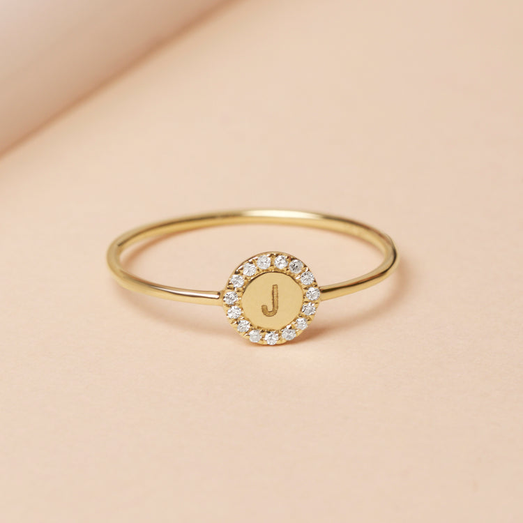 Pave Diamond Disc Ring
