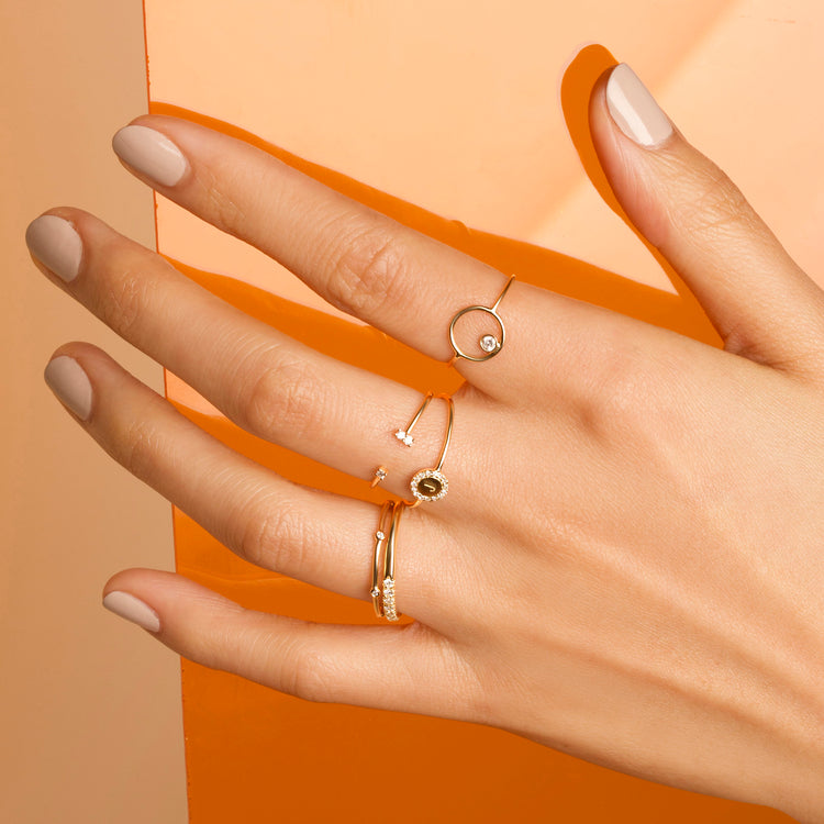 Pave Diamond Disc Ring