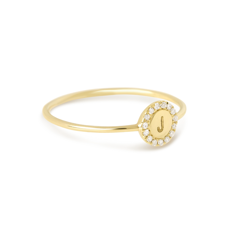 Pave Diamond Disc Ring