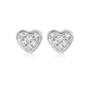 Pave Diamond Heart Stud