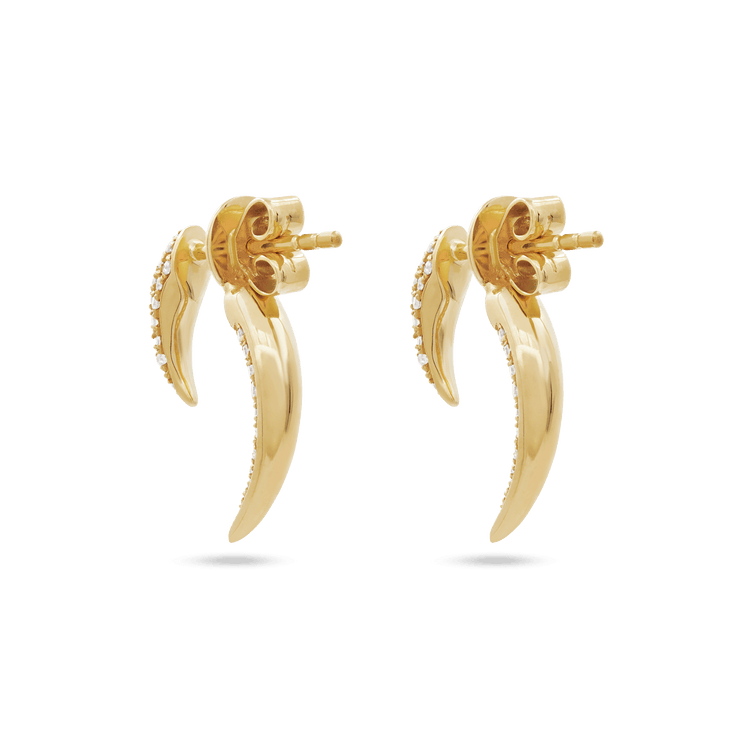 Pave Diamond Hook Earrings