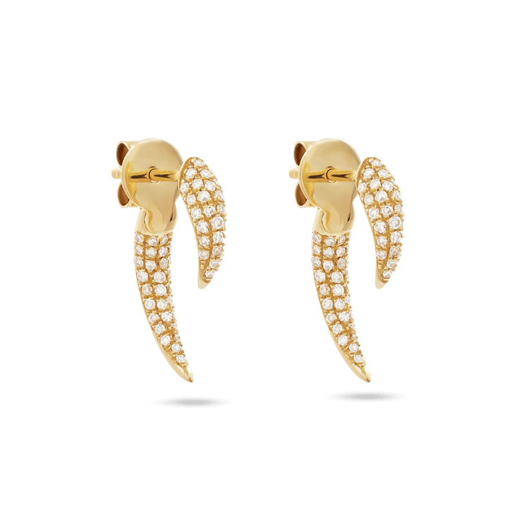 Pave Diamond Hook Earrings