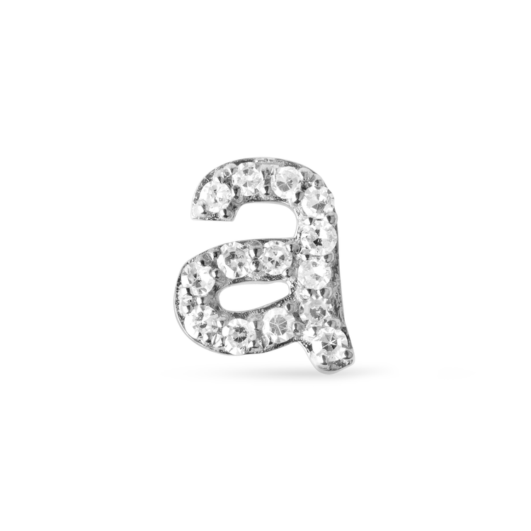 Pave Diamond Initial Asymmetric Necklace
