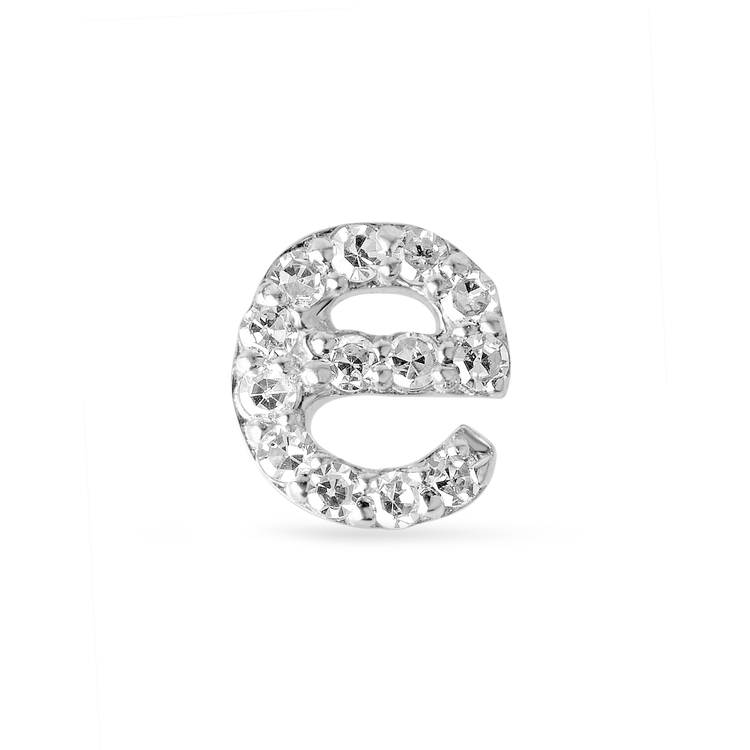 Pave Diamond Initial Asymmetric Necklace