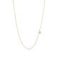 Pave Diamond Initial Asymmetric Necklace