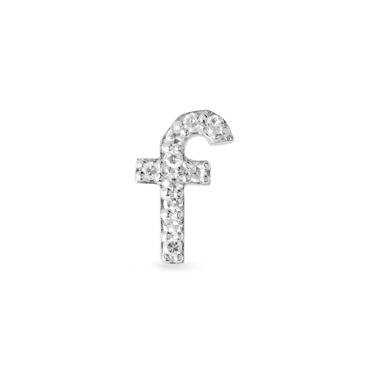 Pave Diamond Initial Asymmetric Necklace