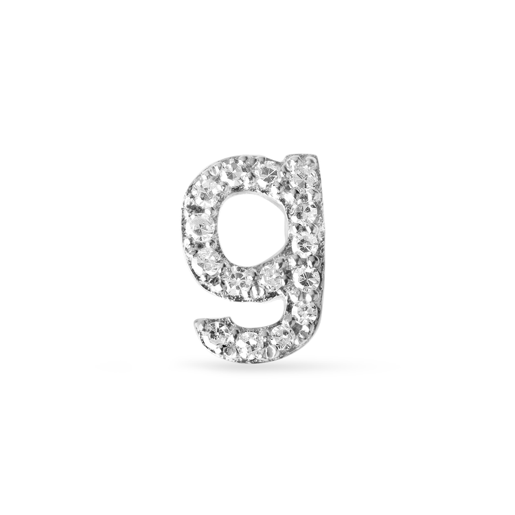 Pave Diamond Initial Asymmetric Necklace