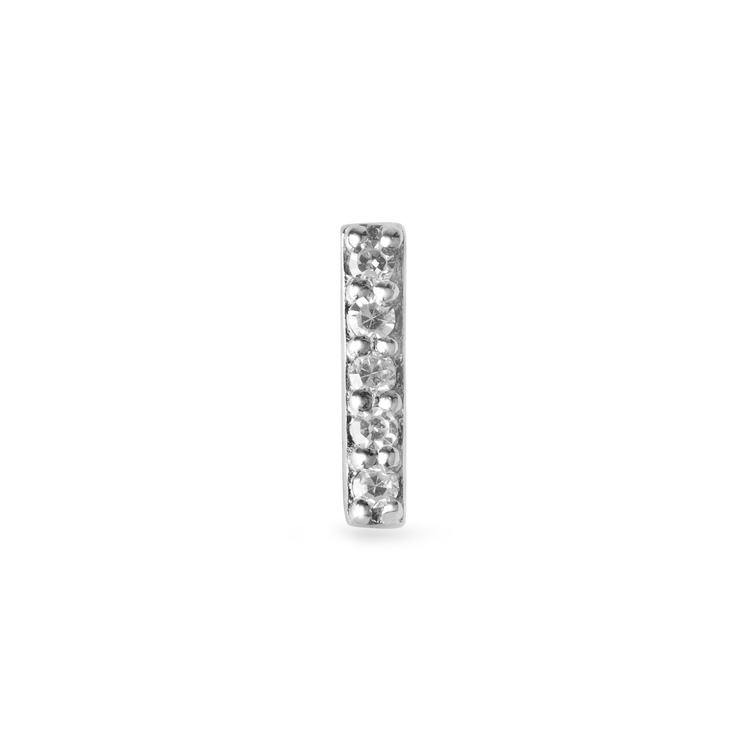 Pave Diamond Initial Asymmetric Necklace