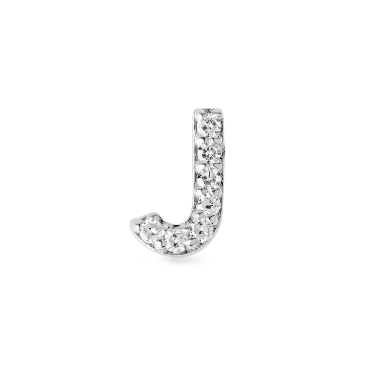 Pave Diamond Initial Asymmetric Necklace