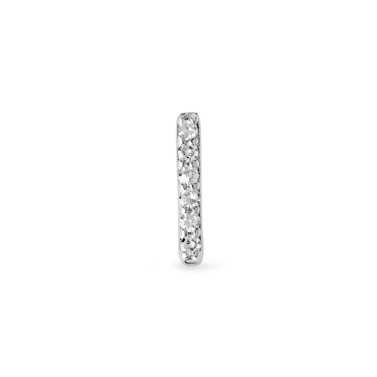 Pave Diamond Initial Asymmetric Necklace