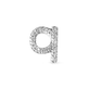 Pave Diamond Initial Asymmetric Necklace