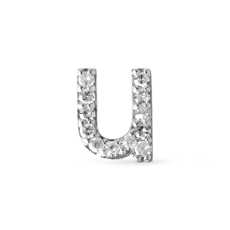 Pave Diamond Initial Asymmetric Necklace