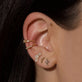 Pave Diamond Lightning Bolt Piercing Earring