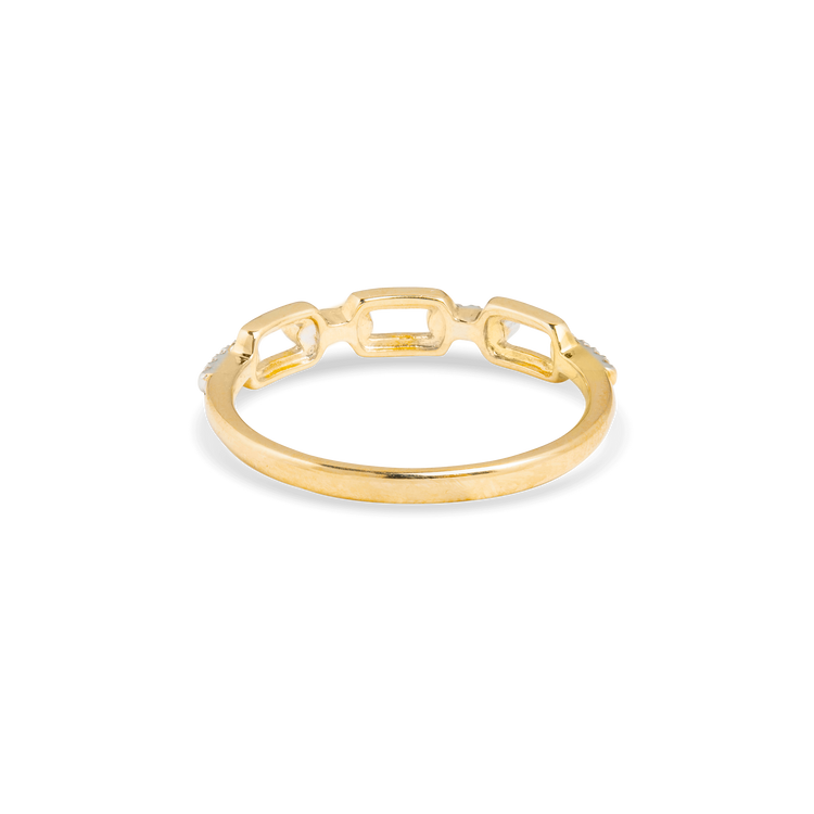Stone and Strand 10K Yellow Gold Pave Diamond Open Linked Ring Rear Image