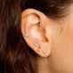 Pave Diamond Star and Moon Chain Earring