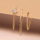 Pave Diamond Star Front To Back Chain Earring