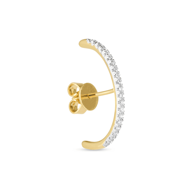 Stone and Strand 10K Yellow Gold Medium Pave Diamond Suspender Earring Front Image