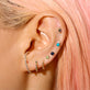 Image of 10K Yellow Gold Medium Pave Diamond Suspender Earring with Stone and Strand Earrings