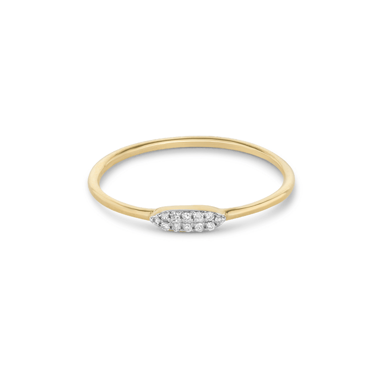 Fine Pave Double Line Diamond Ring