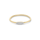 Pave Double Line Diamond Ring