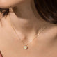 Pave Heart Disc Necklace