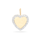 Pave Heart Disc Necklace