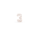 Pave Number Stud 3
