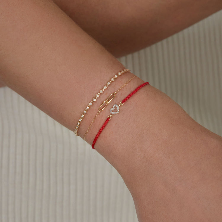 Pave Open Heart Bracelet